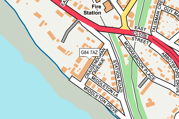 G84 7AZ map - OS OpenMap – Local (Ordnance Survey)