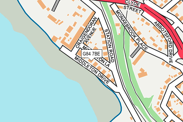 G84 7BE map - OS OpenMap – Local (Ordnance Survey)