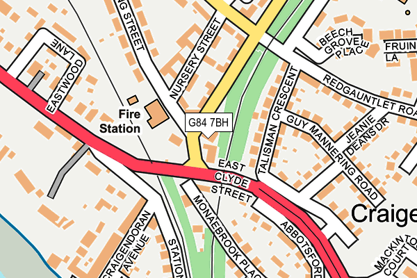 G84 7BH map - OS OpenMap – Local (Ordnance Survey)