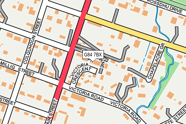 G84 7BX map - OS OpenMap – Local (Ordnance Survey)