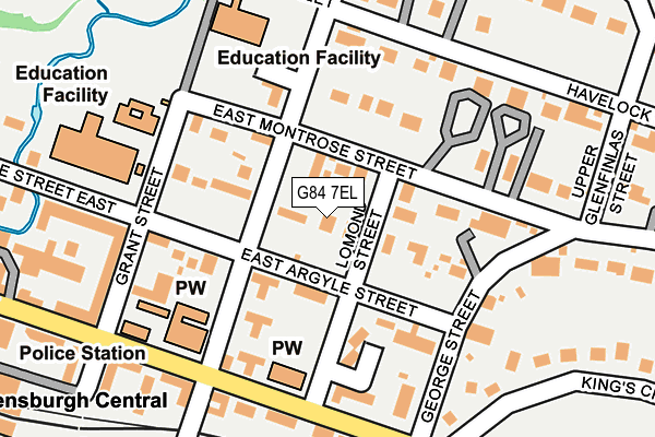 G84 7EL map - OS OpenMap – Local (Ordnance Survey)