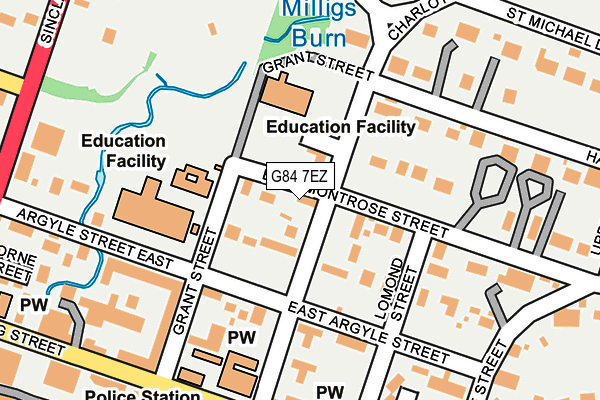 G84 7EZ map - OS OpenMap – Local (Ordnance Survey)