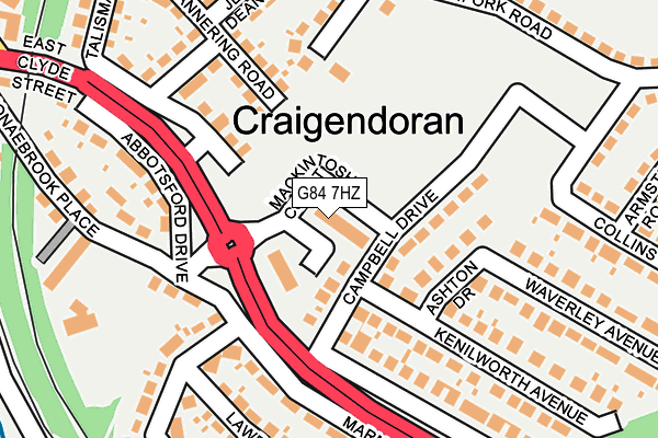 G84 7HZ map - OS OpenMap – Local (Ordnance Survey)