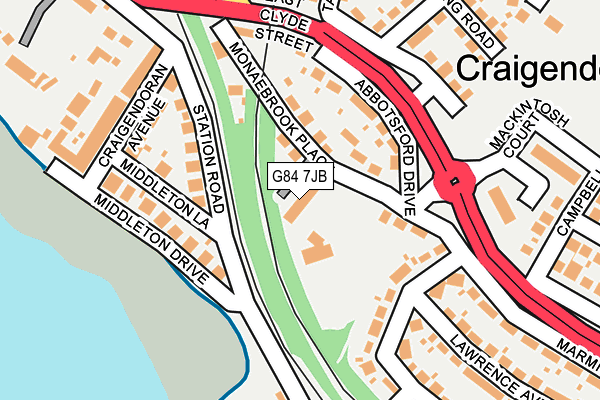 G84 7JB map - OS OpenMap – Local (Ordnance Survey)