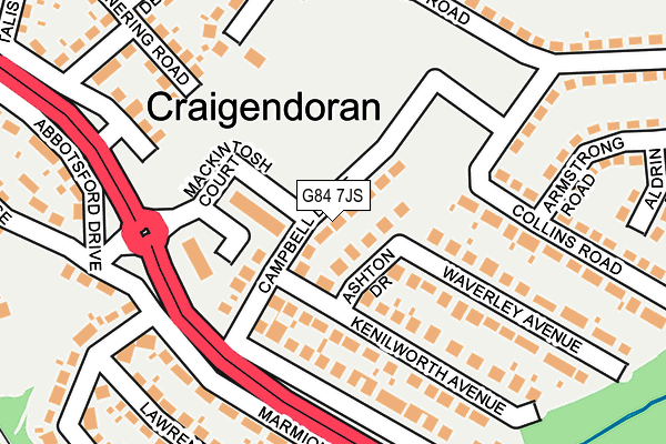 G84 7JS map - OS OpenMap – Local (Ordnance Survey)