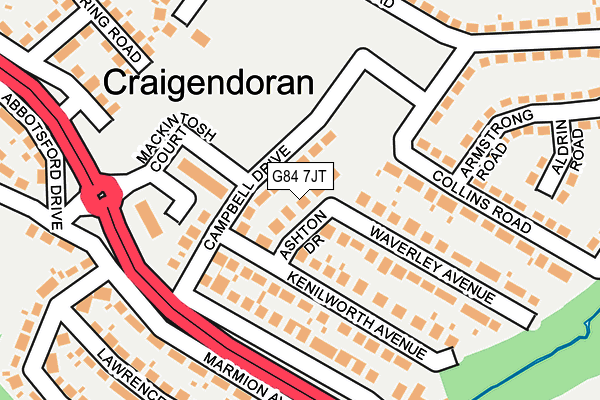 G84 7JT map - OS OpenMap – Local (Ordnance Survey)