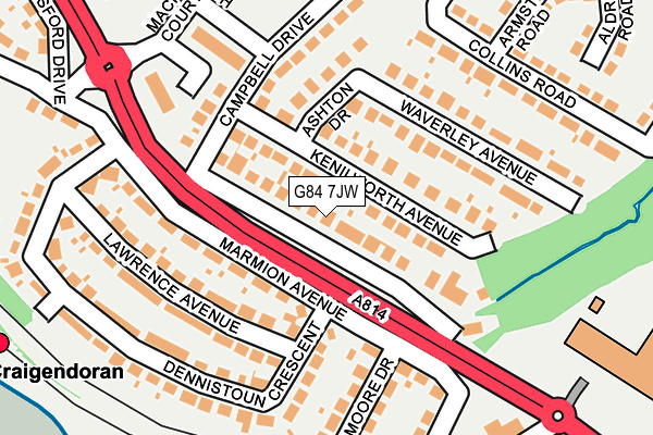 G84 7JW map - OS OpenMap – Local (Ordnance Survey)