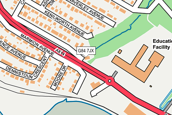 G84 7JX map - OS OpenMap – Local (Ordnance Survey)