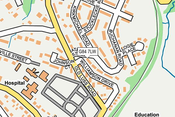 G84 7LW map - OS OpenMap – Local (Ordnance Survey)