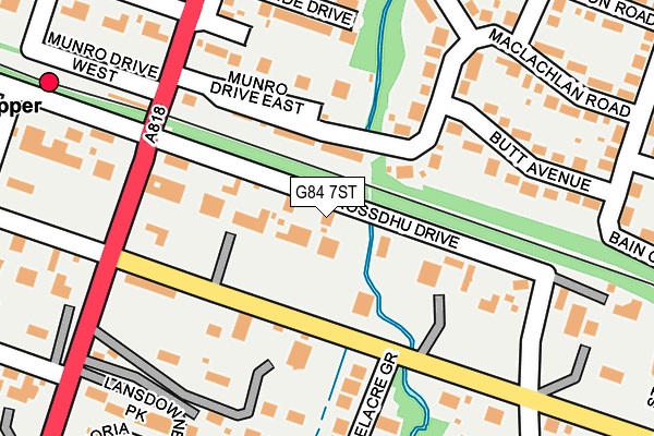 G84 7ST map - OS OpenMap – Local (Ordnance Survey)