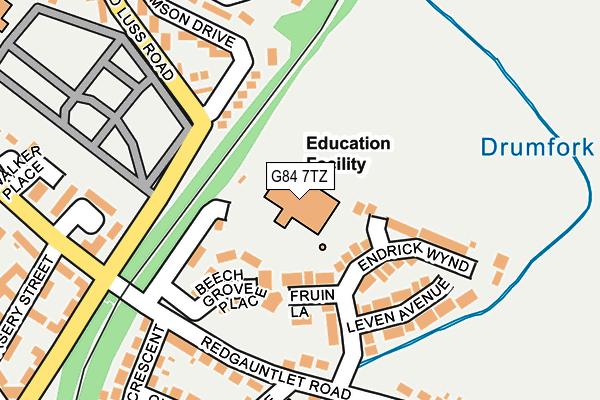 G84 7TZ map - OS OpenMap – Local (Ordnance Survey)