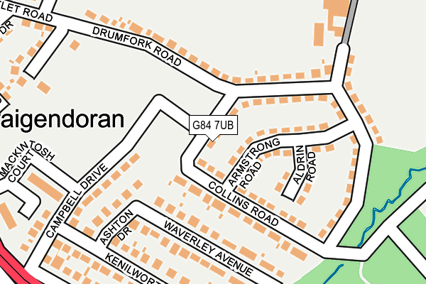 G84 7UB map - OS OpenMap – Local (Ordnance Survey)