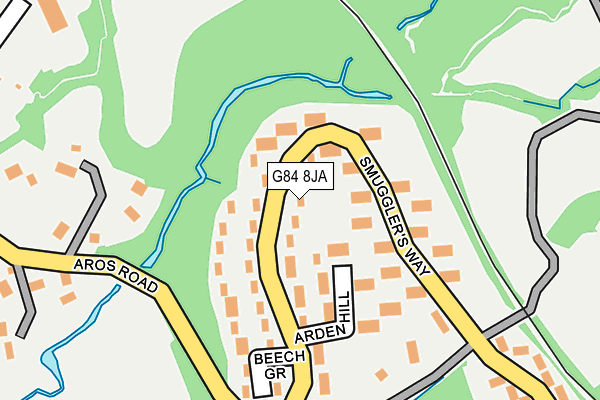 G84 8JA map - OS OpenMap – Local (Ordnance Survey)