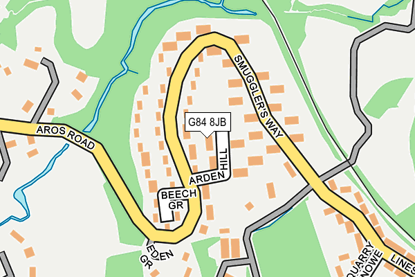 G84 8JB map - OS OpenMap – Local (Ordnance Survey)