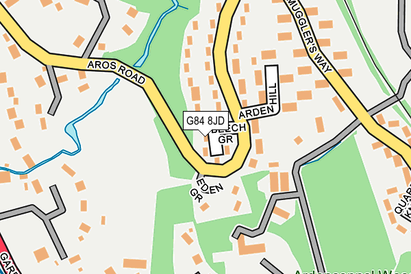 G84 8JD map - OS OpenMap – Local (Ordnance Survey)