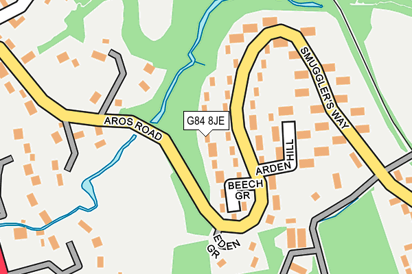 G84 8JE map - OS OpenMap – Local (Ordnance Survey)