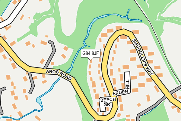 G84 8JF map - OS OpenMap – Local (Ordnance Survey)