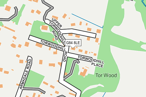 G84 8LE map - OS OpenMap – Local (Ordnance Survey)