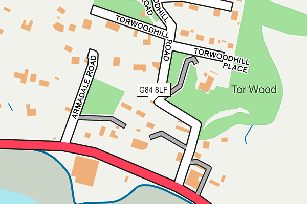 G84 8LF map - OS OpenMap – Local (Ordnance Survey)