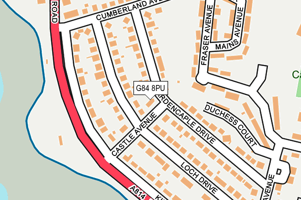 G84 8PU map - OS OpenMap – Local (Ordnance Survey)