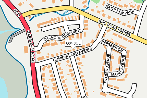 G84 8QE map - OS OpenMap – Local (Ordnance Survey)