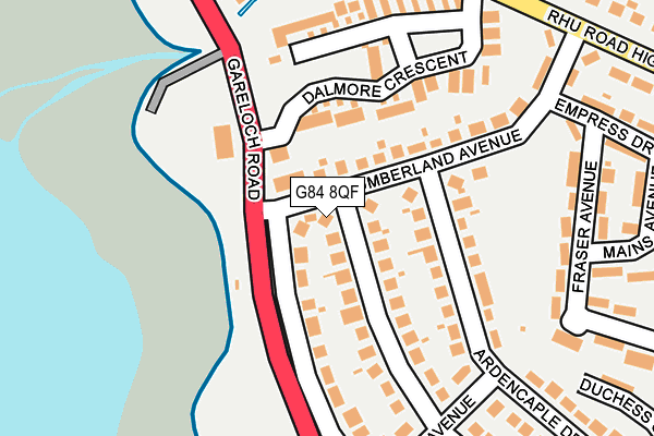 G84 8QF map - OS OpenMap – Local (Ordnance Survey)