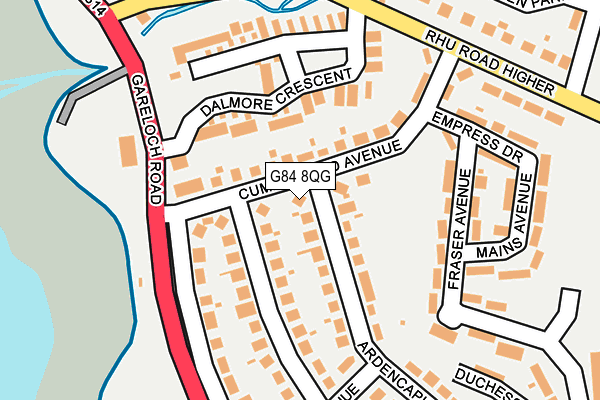 G84 8QG map - OS OpenMap – Local (Ordnance Survey)