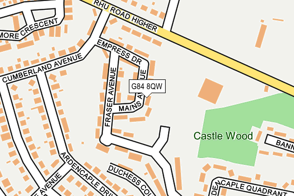 G84 8QW map - OS OpenMap – Local (Ordnance Survey)