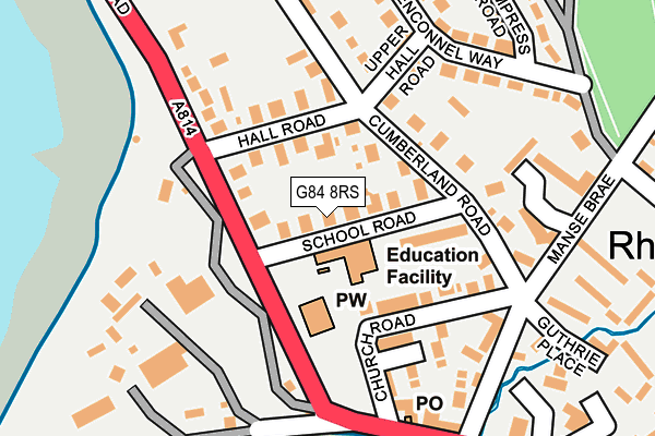 G84 8RS map - OS OpenMap – Local (Ordnance Survey)