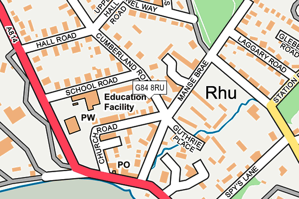 G84 8RU map - OS OpenMap – Local (Ordnance Survey)