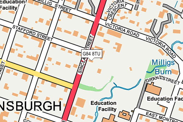 G84 8TU map - OS OpenMap – Local (Ordnance Survey)