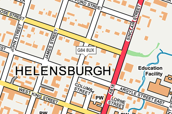 G84 8UX map - OS OpenMap – Local (Ordnance Survey)