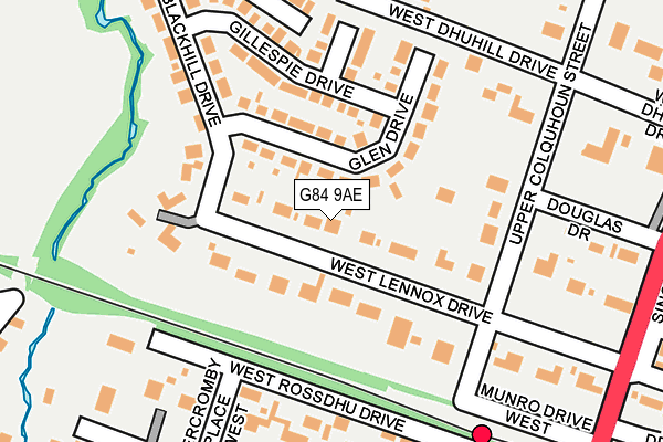 G84 9AE map - OS OpenMap – Local (Ordnance Survey)