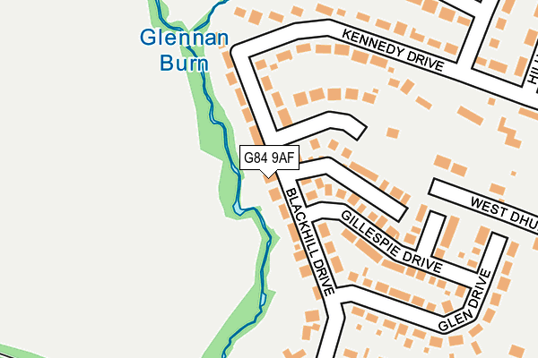 G84 9AF map - OS OpenMap – Local (Ordnance Survey)