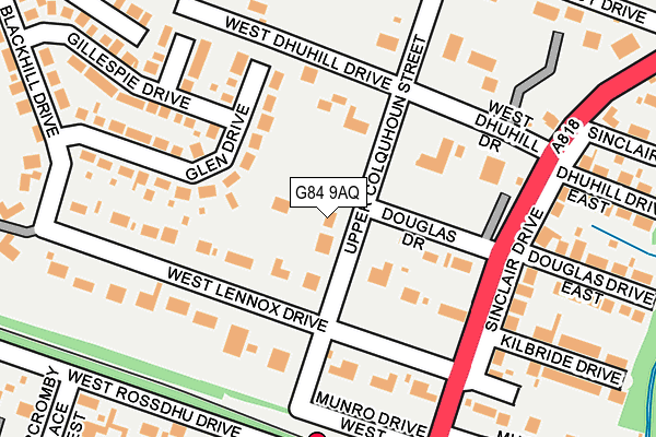 G84 9AQ map - OS OpenMap – Local (Ordnance Survey)