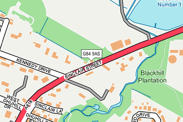 G84 9AS map - OS OpenMap – Local (Ordnance Survey)