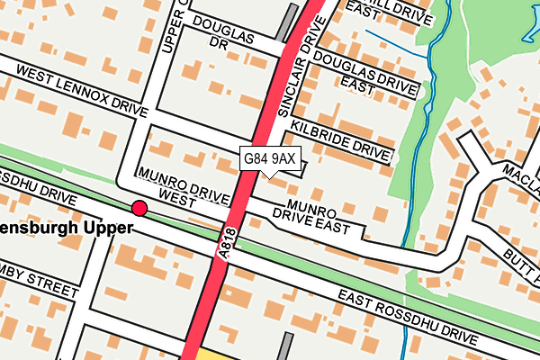 G84 9AX map - OS OpenMap – Local (Ordnance Survey)