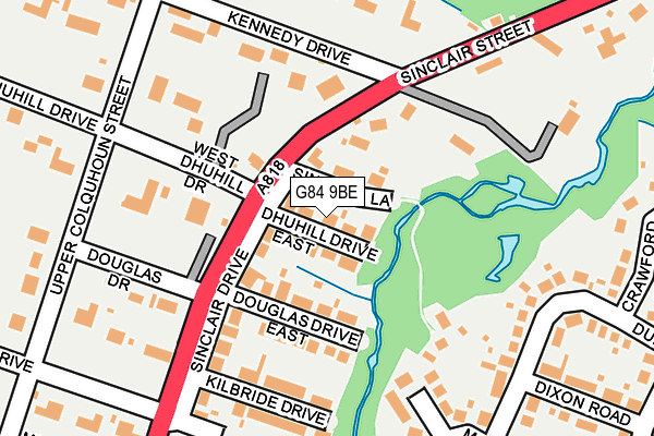 G84 9BE map - OS OpenMap – Local (Ordnance Survey)