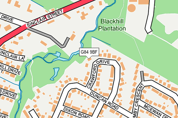 G84 9BF map - OS OpenMap – Local (Ordnance Survey)