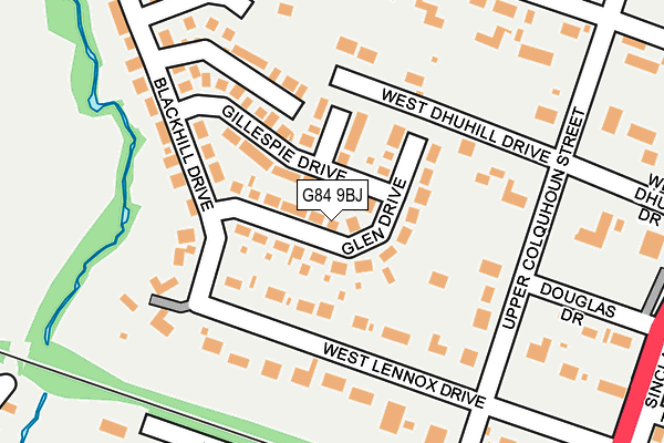 G84 9BJ map - OS OpenMap – Local (Ordnance Survey)