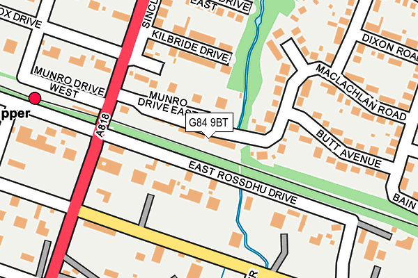 G84 9BT map - OS OpenMap – Local (Ordnance Survey)