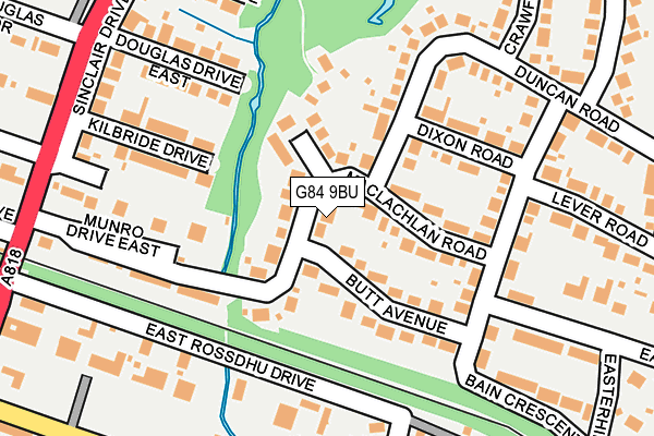 G84 9BU map - OS OpenMap – Local (Ordnance Survey)