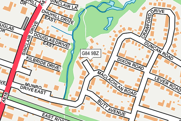 G84 9BZ map - OS OpenMap – Local (Ordnance Survey)