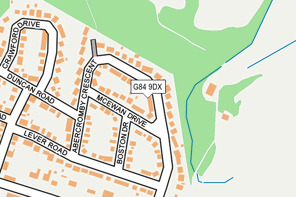 G84 9DX map - OS OpenMap – Local (Ordnance Survey)