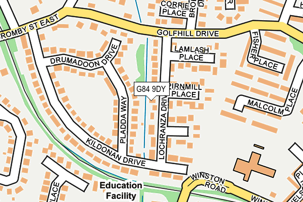 G84 9DY map - OS OpenMap – Local (Ordnance Survey)