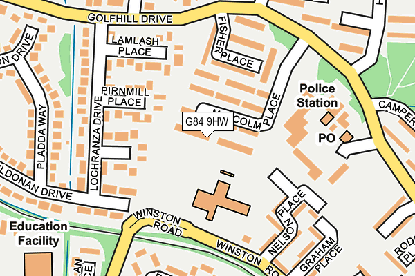 G84 9HW map - OS OpenMap – Local (Ordnance Survey)