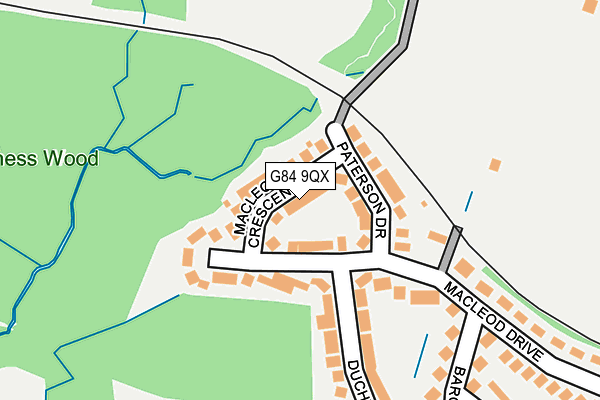 G84 9QX map - OS OpenMap – Local (Ordnance Survey)
