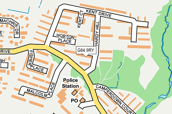 G84 9RY map - OS OpenMap – Local (Ordnance Survey)