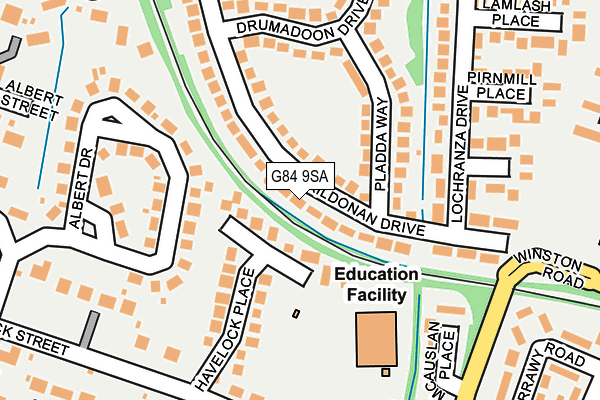 G84 9SA map - OS OpenMap – Local (Ordnance Survey)