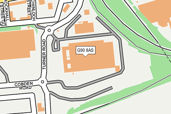 G90 8AS map - OS OpenMap – Local (Ordnance Survey)